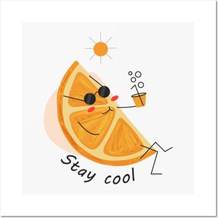 stay cool funny orange puns Posters and Art